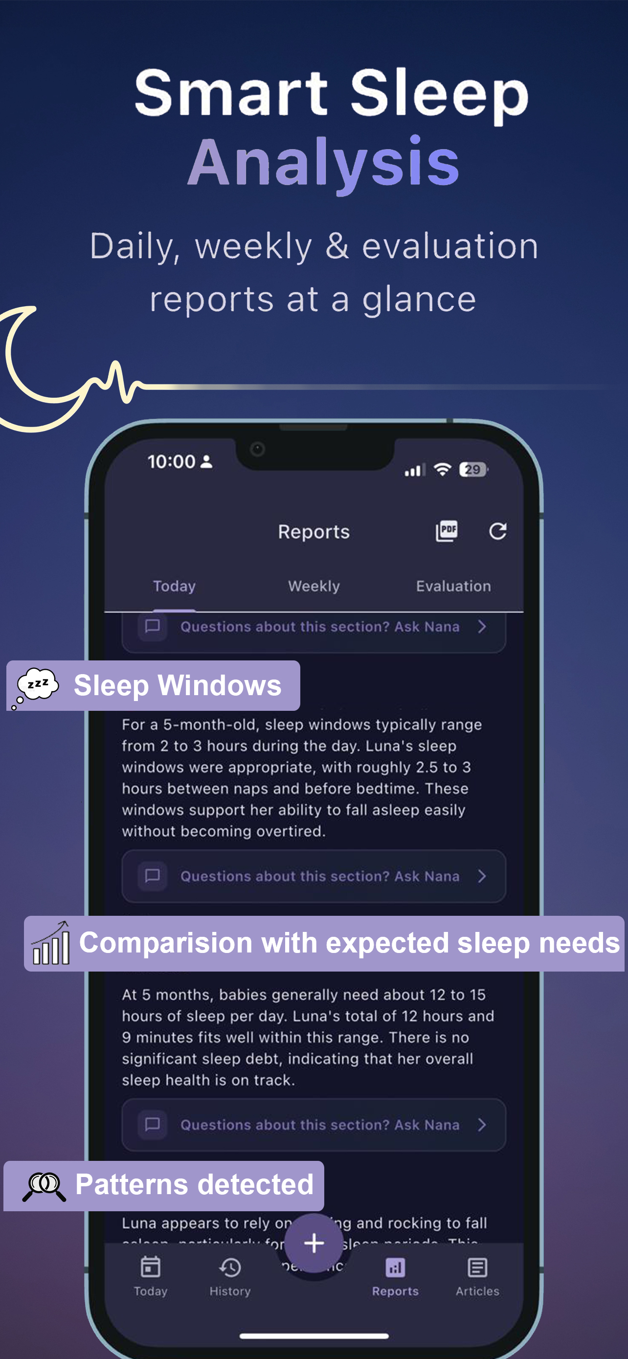 Smart sleep analysis report